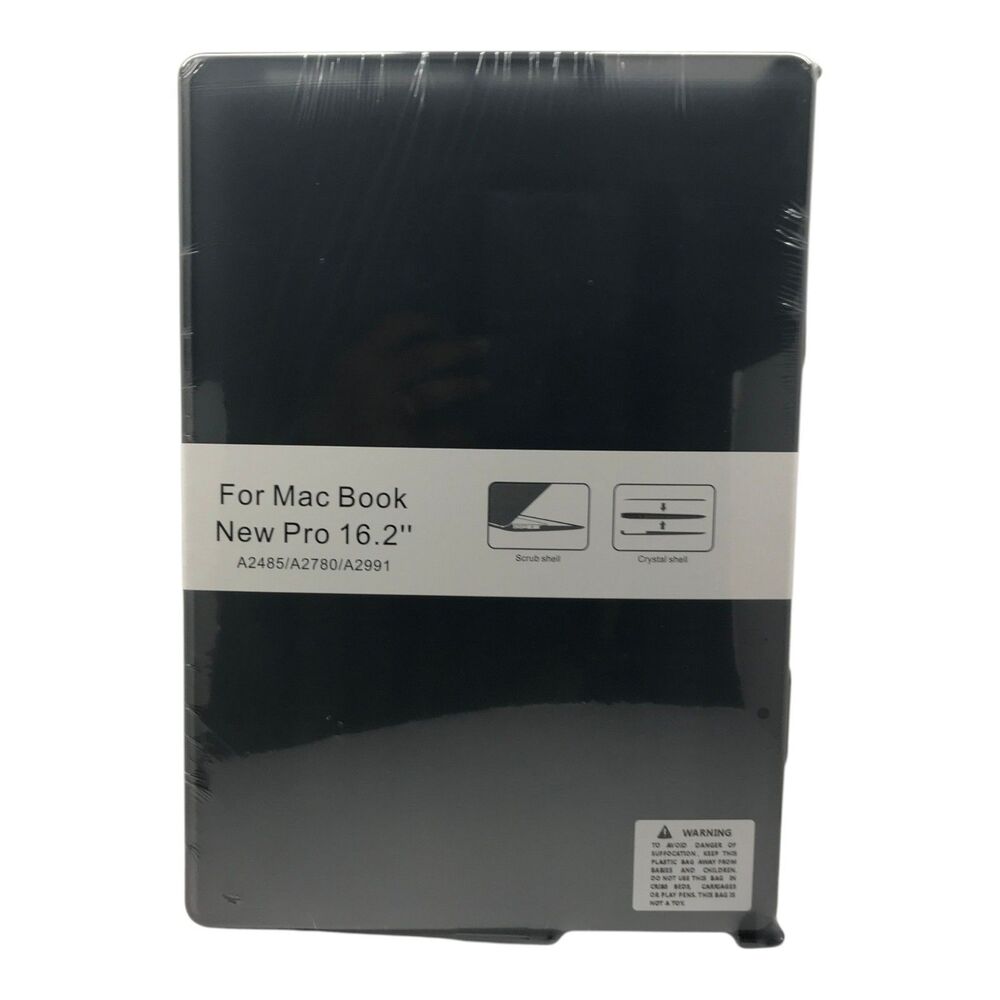 MacBook Pro 16.2 Hard Shell Case A2485 A2780 A2991 w/Padded Carrying Sleeve, BLK